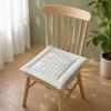 Cotton Linen Seat Pad Square Plaid Chair with Ties, Breathable Cushion, Buffalo for Hard Chairs Check Dining Cushion Home Office Chair, 16 X Inch Soft