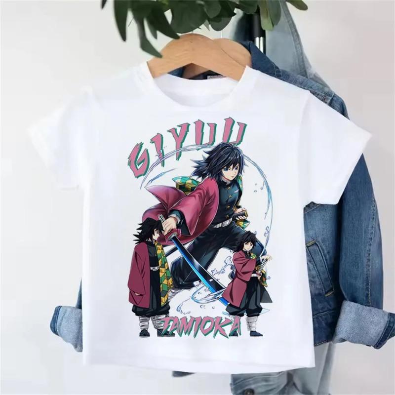 

Cotton Demon Slayer Blade , Short Sleeved Team Members, Fashionable and Casual Children s T-shirt 110