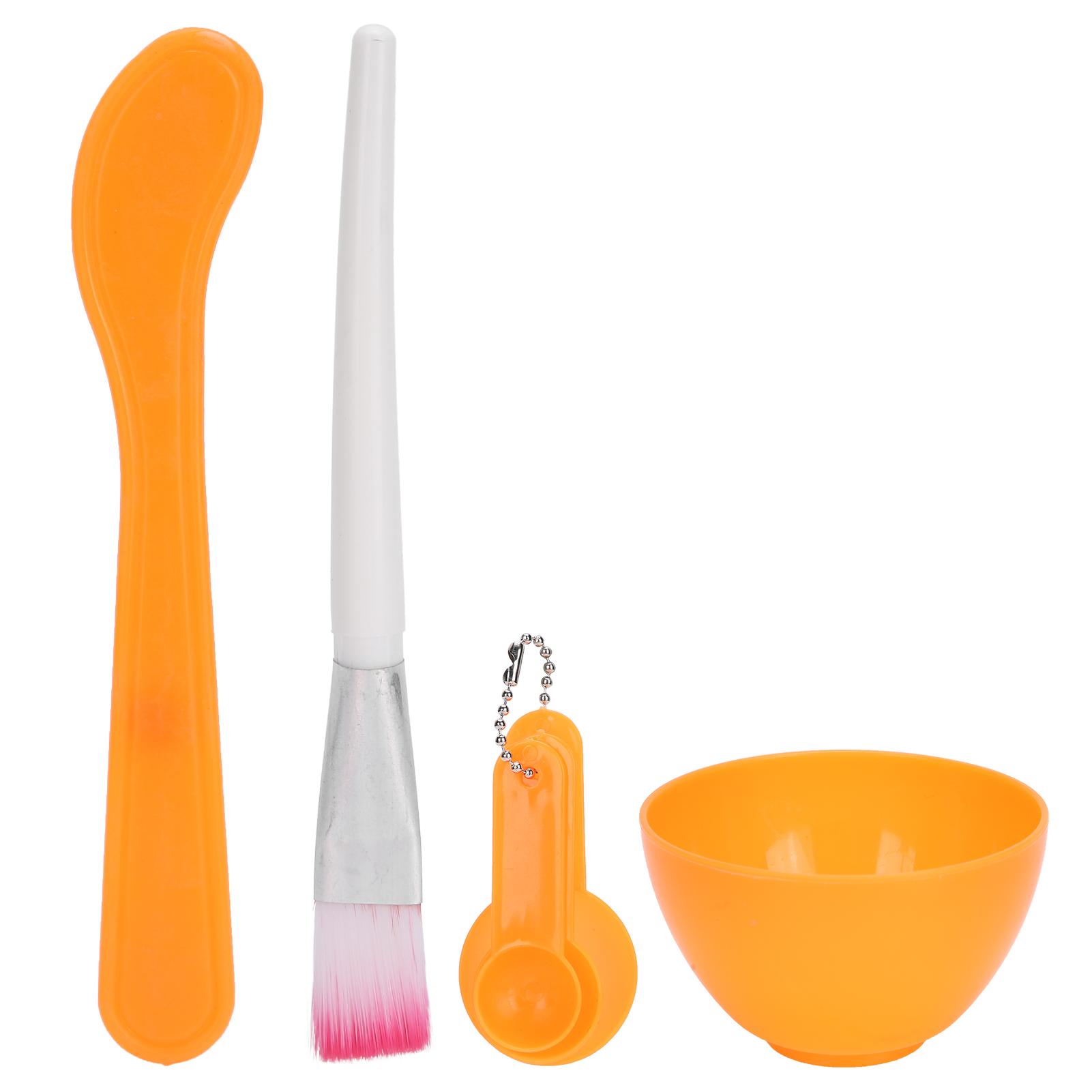 

Профессиональная маска для лица DIY набор инструментов миска для маски щетка палочка мерная ложка (оранжевый)