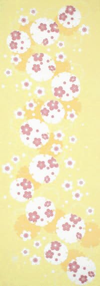 Dyeing Anbo Hand Towel Authentic Dyed Cotton Tokuoka Made In Japan 35cm X 100cm "Umeyukiwa Yellow" 100%