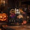 Miniature Horror Theme Ornaments Halloween Advent Calendar with 9 Mini Resin Figures, Day Spooky Countdown Small Props To Calendar, Surprise