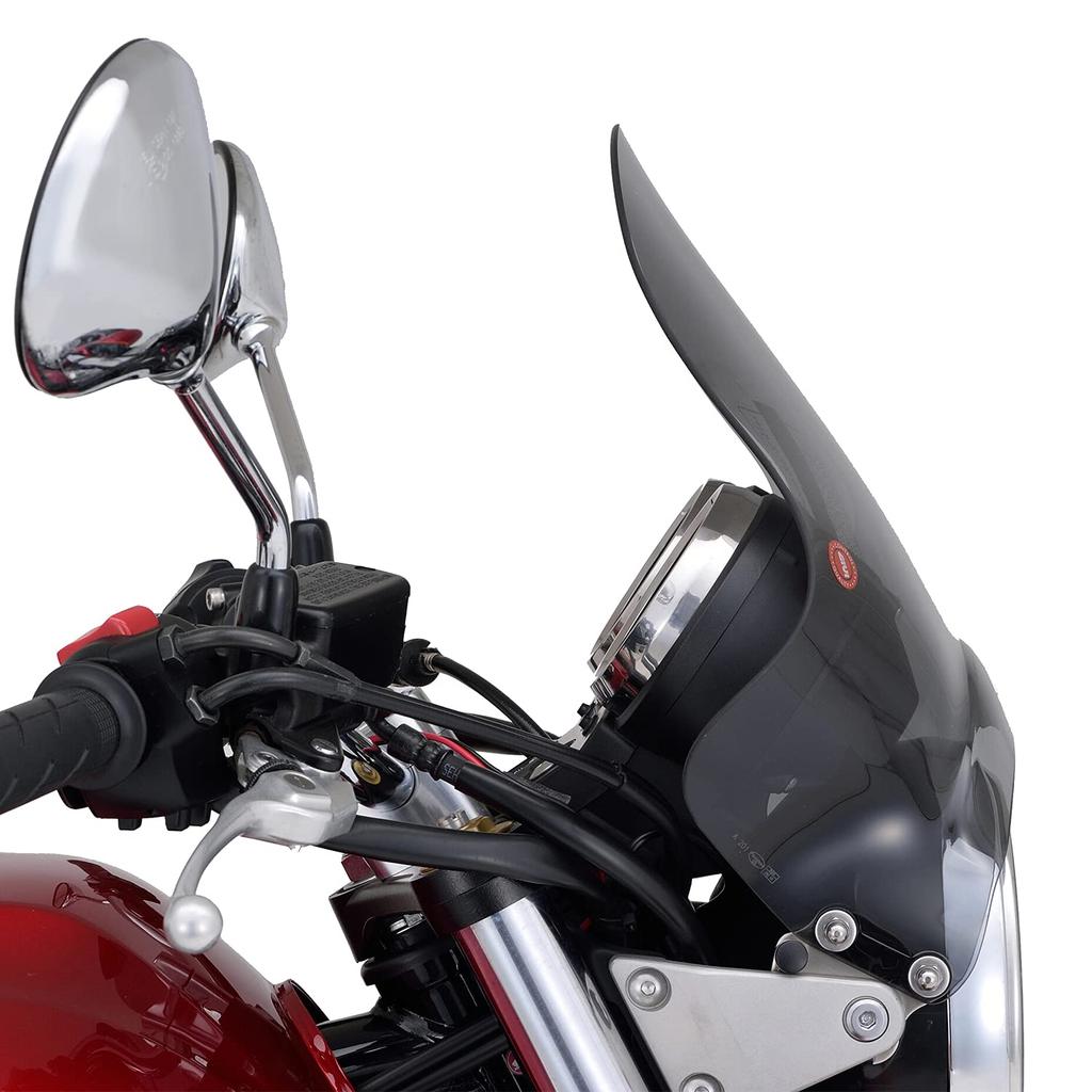 GIVI Motorcycle Universal Stake Small 22988 Windscreen, (Headlight Clamp), Semi-Smoke, A201, Windscreen,
