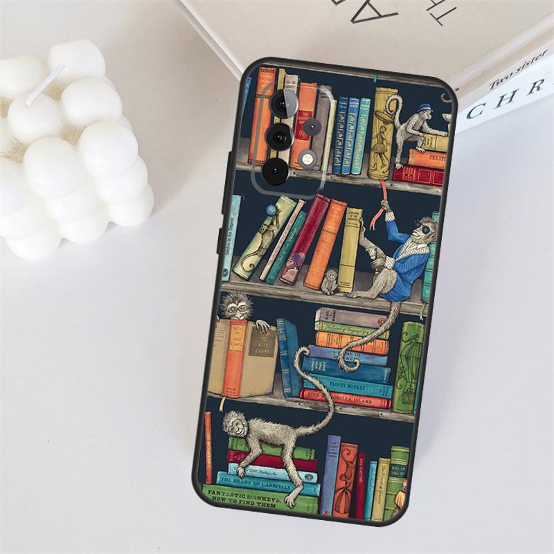 Library In Wonderland For Samsung Galaxy A53 A33 A55 A35 A15 A22 A32 A52 A54 A34 A14 A56 A36 A26 A16 A05 A06 Case