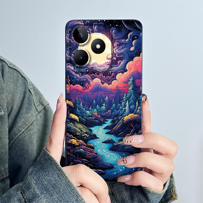 For Realme C51 RMX3830 C53 Note 50 RMX3834 Phone Case Funda Soft Silicone Sweet Painted Lovely Printed Protective Cover Coque