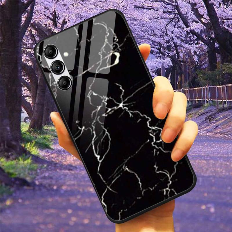 Tempered Glass Phone Case For Samsung A34 A14 A54 5G Cover For Galaxy A13 A137F A24 M54 A8 Plus Hard Back Bumper A 54 GalaxyA34