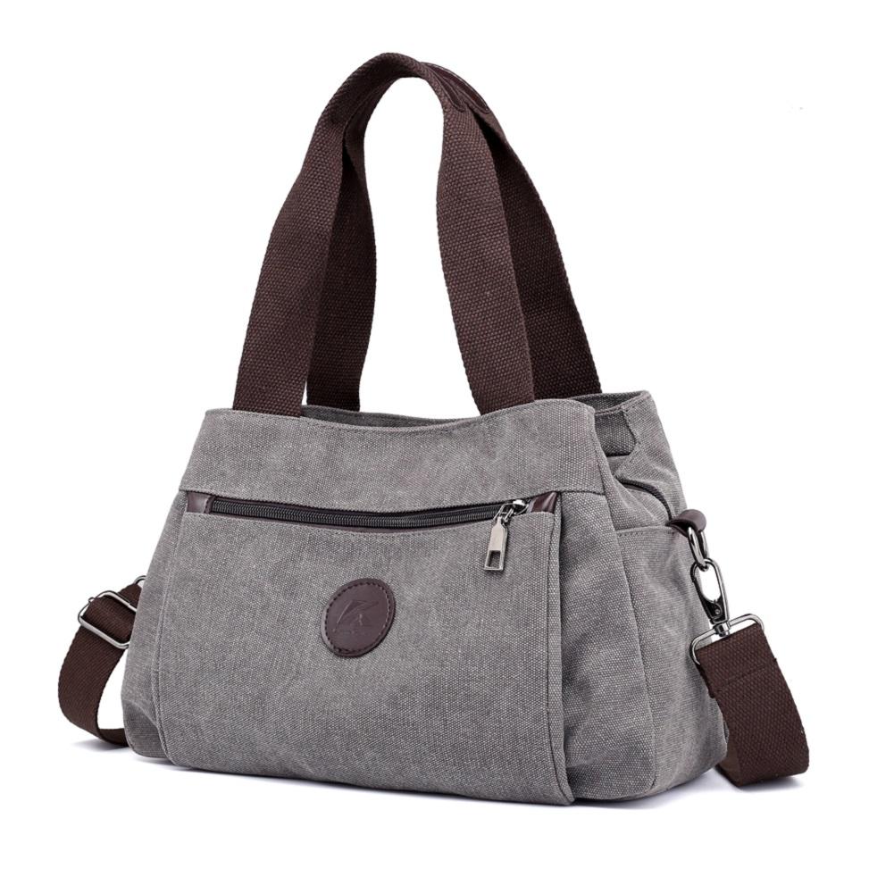 Damen-Canvas-Tasche, Handtaschen, Schultertaschen, Messenger Bags, Umhängetaschen, Tragetaschen, große Kapazität, Arbeitstaschen, Taschen für Frauen