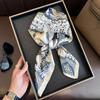 Classic Paisley Printed Bandana Scarf Luxury Soft Satin Stylish Versatile Neck Scarf For Women Hairbands Headscarf
