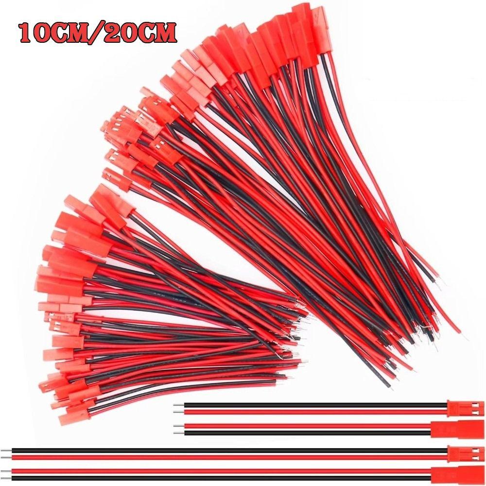 10Pairs 22AWG Copper JST Connector Cable 2 Pin JST Heat Resistant 2 Pin Terminal Wire PVC Insulation Stable Connection