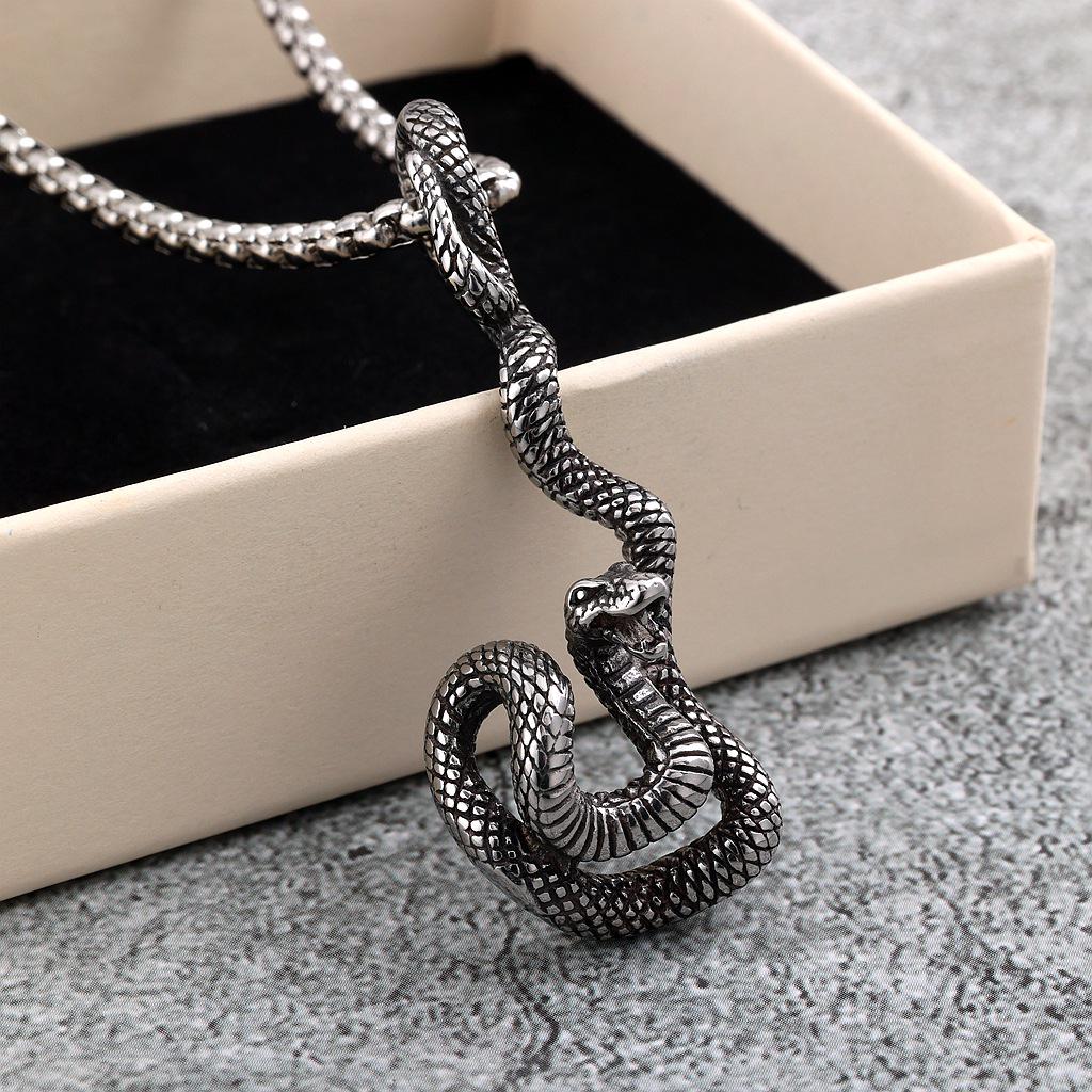 Unisex European Retro Stainless Steel Demon Eye Pendant Necklace
