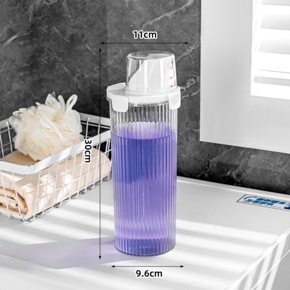 With Measuring Cup Laundry Detergent Dispenser Bottle Sealed Detergent Powder Tank