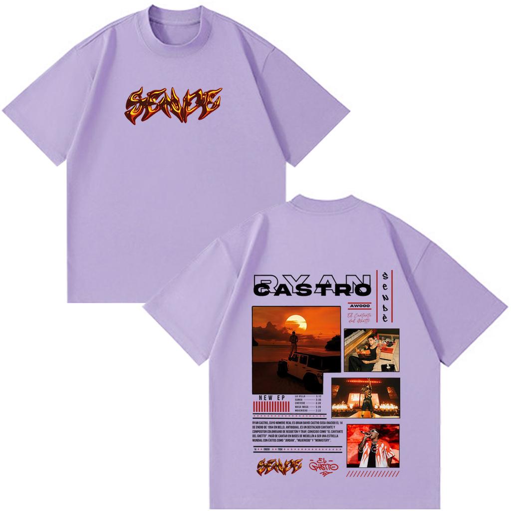 Rapper Ryan Castro Album Tour 2026 Print Tshirt Unisex Unisex Hip Hop Vintage Tshirts Summer Shortsleeved Cotton Casual Tshirt
