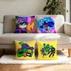 SStars LLeon Game Pillow Case Antidustmite Pillowcase Invisible zipper silky short plush Sofa cushion cover