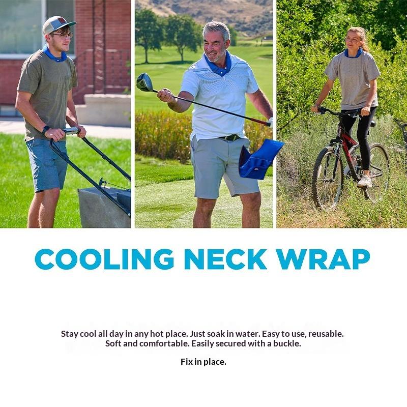 Cooling Neck Wrap With Button Fastener Instant Ice Neck Towel For Outdoor Sports Summer Activities Instant Cold Cooling Scarf