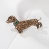 Women Men Exquisite Luxury Crystal Dog Brooch Pin