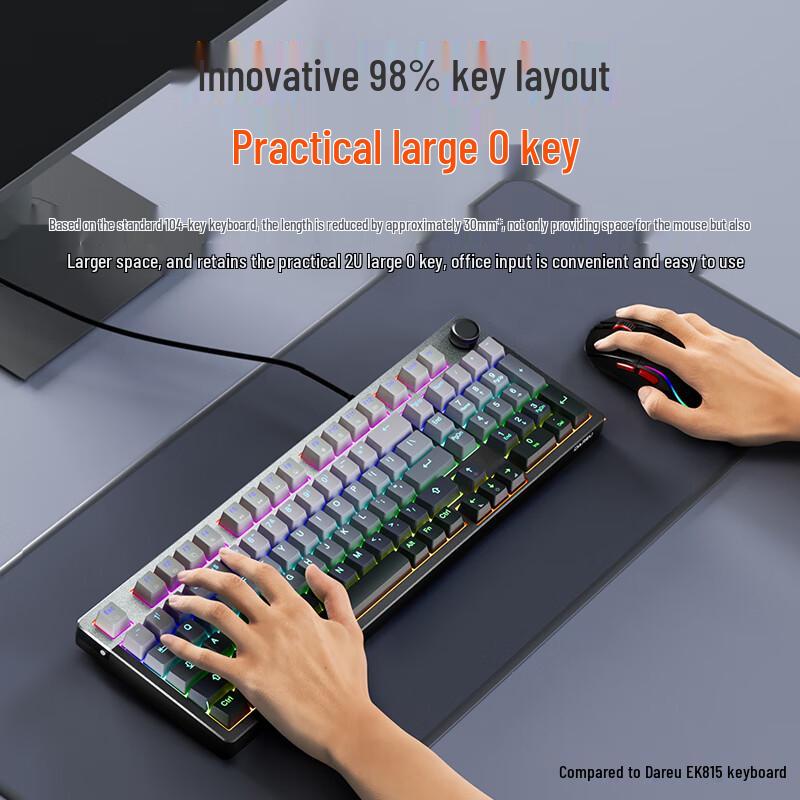 Dareu EK815pro 98-Tasten kabelgebundene mechanische Gaming-Tastatur