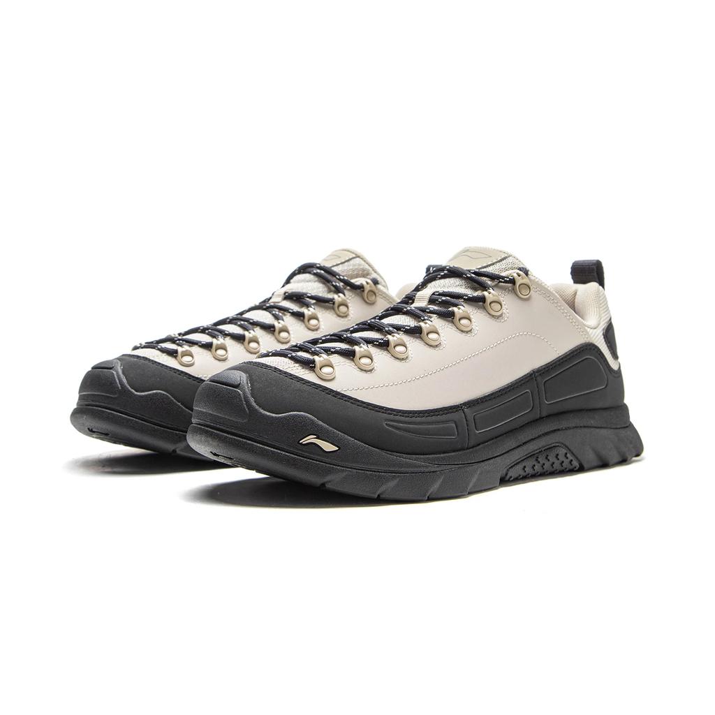 Li Ning Outdoor CF Tracing Synthetic Leather Cushioning Rebound Low Top Outdoor Shoes Unisex White Black AHCV055-5