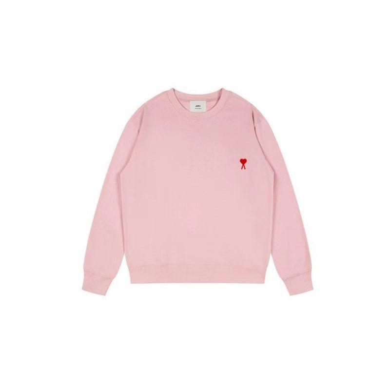 Felpa con Cappuccio Casual da Uomo con Ricamo a Forma di Cuore d'Amore - Vestibilità Larga, Manica Lunga, Girocollo, Colore Unito per Coppie