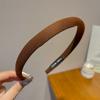 French minimalist coffee Maillard sponge hairband female Joker headband online celebrity 2025 new headband hairpin.