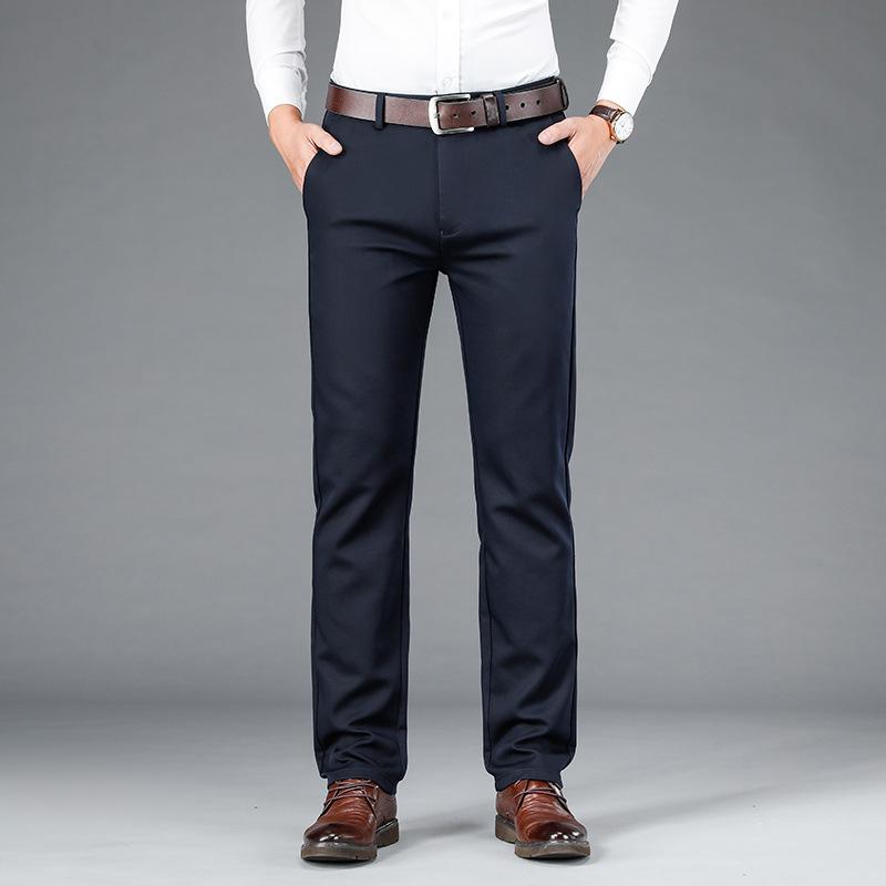 

Повседневные брюки с модальной драпировкой, мужские эластичные повседневные брюки в деловом стиле, свободные брюки с высокой талией, мужская одежда 42