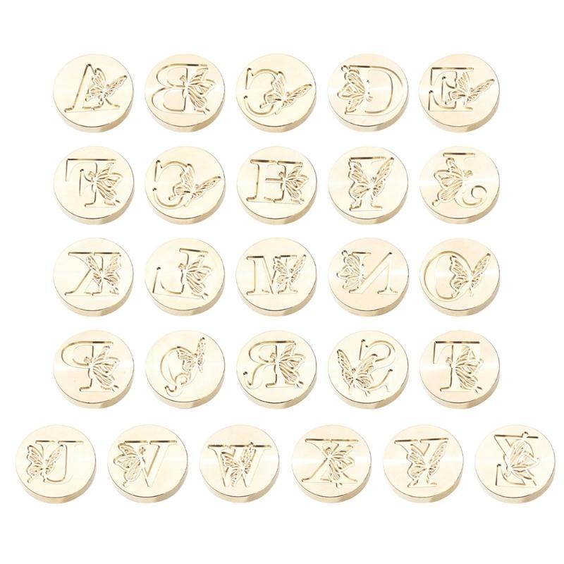 Butterfly Letter Pattern Wax Stamp Head, Sealing Wax Stamp Head Replacement
