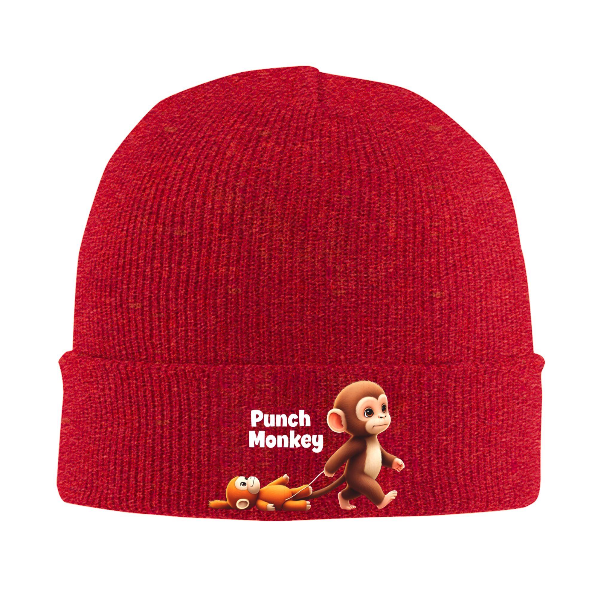 

Punch Monkey 4 Beanie Hats Bonnet Hats Unisex Adult Street Gym Knit Hat Autumn Design Head Wrap Caps One Size