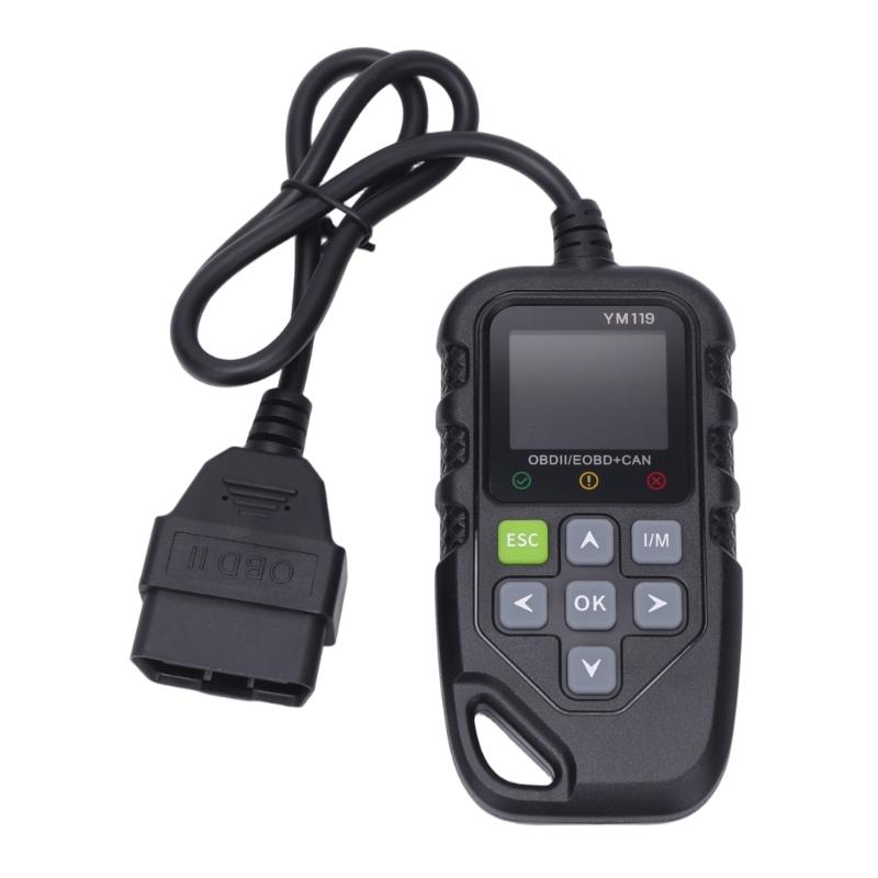 Engine Fault Code Reader, Automotive Fault Diagnostic Tool with Handheld Controls and Color Screen, Reads and Erases Stored Engine Trouble Codes