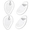 Sandali con Soletta per Dita del Piede, Anti-scarpe, 2 Paia, Cuscinetto per Avampiede/Spazio tra le Dita, Trasparenti