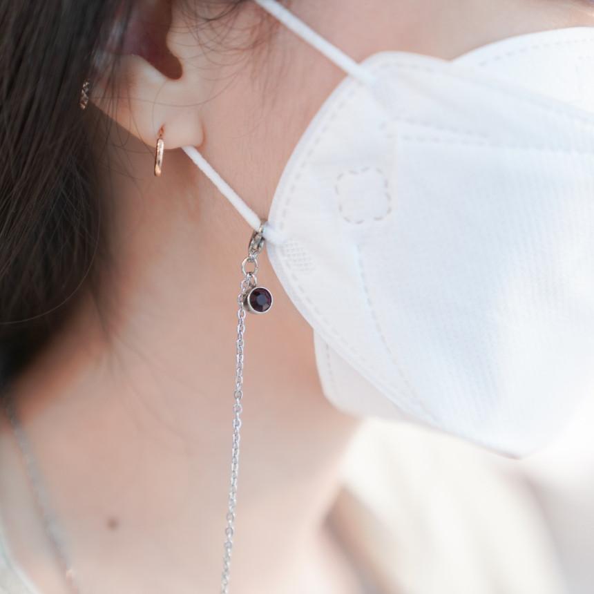 Nobrand Surgical Mask Strap. Birthstone Mask Necklace (1pc)