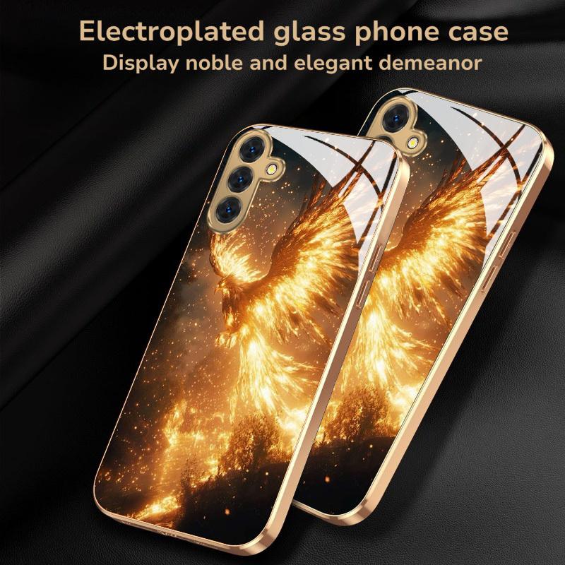 Atmosfera Fashion Semplicità Vetro Galvanizzato di Alta Gamma Custodia per Telefono per Samsung Galaxy S26 S25 S24 S23 S22 S21 FE,Ultra,Plus