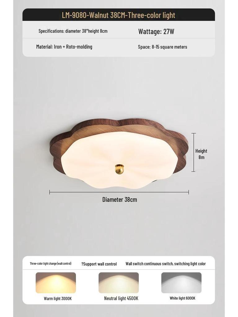 "Wabi-Sabi Retro Gold Ceiling Lamp: Medieval Resin Design for Master Bedroom and Study"