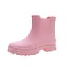 Fashion Rain Boots Women's Non-slip Waterproof Shoes Simple Short Tube Lightweight Water Boots Rubber Cover Shoes Thick Sole Outer Wear Rain Shoes