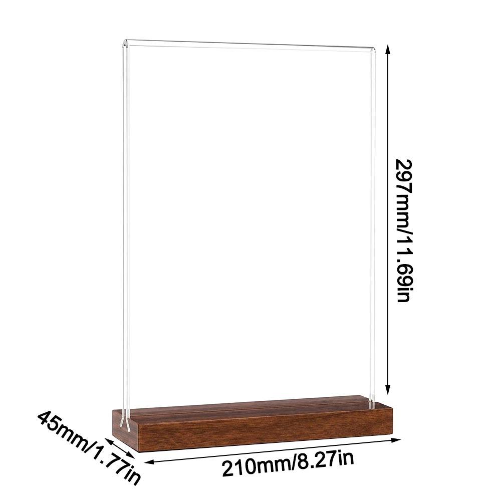 Acrylic Bulletin Board A4/A5/A6 Price Label Display Rack Desk Display Stand  Restaurant