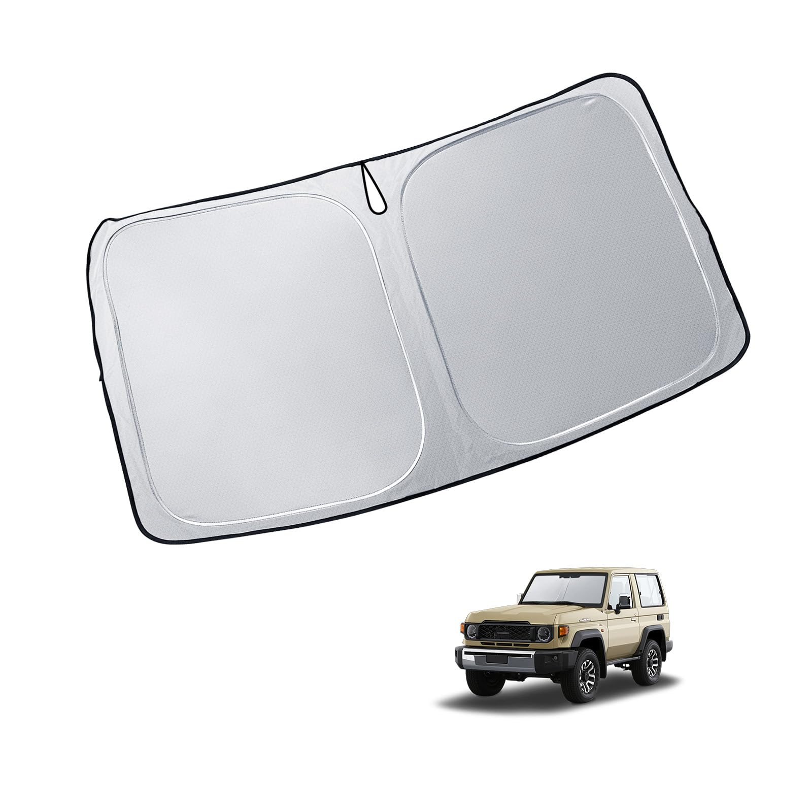 HUAHAO New Toyota Land Cruiser 70 Dedicated Sunshade Land Cruiser 70 UV Sunshade for Land Cruiser 70 Windshield Land Cruiser 70 Light Heat No Suction чёрный