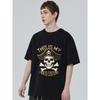 Black T Shirt This Is My Pirate Costume Skull and Crossbones Print Halloween Party Wear