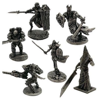 1pcs White Bronze Demon Soldiers Soldier Shogunate Samurai Model Figure Tabletop Game Ornament