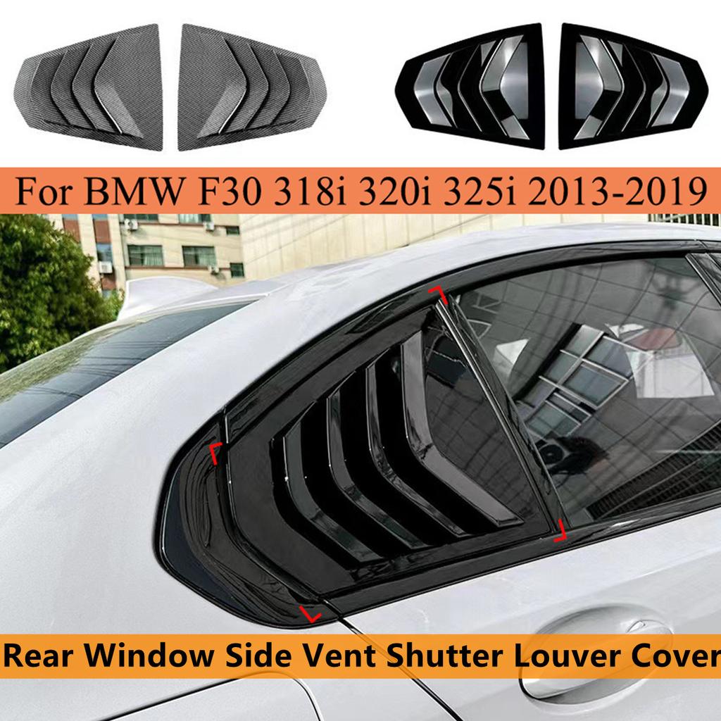 F30 Louvers For BMW 3 Series F30 318i 320i 325i 2013-2019 Rear Window Side Vent Shutter Louver Cover Trim Car Accessories
