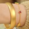 Armreif Goldener Schmerle mit breiter Vorderseite nach alter Tradition - Damen Hochzeit Echter Imitationsgoldschmuck