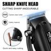 HYN-222 Professional Hair Clippers 5V1A Rechargeable Hair Trimmer Stainless Steel Blade Black Washable Head For Men Styling Tool