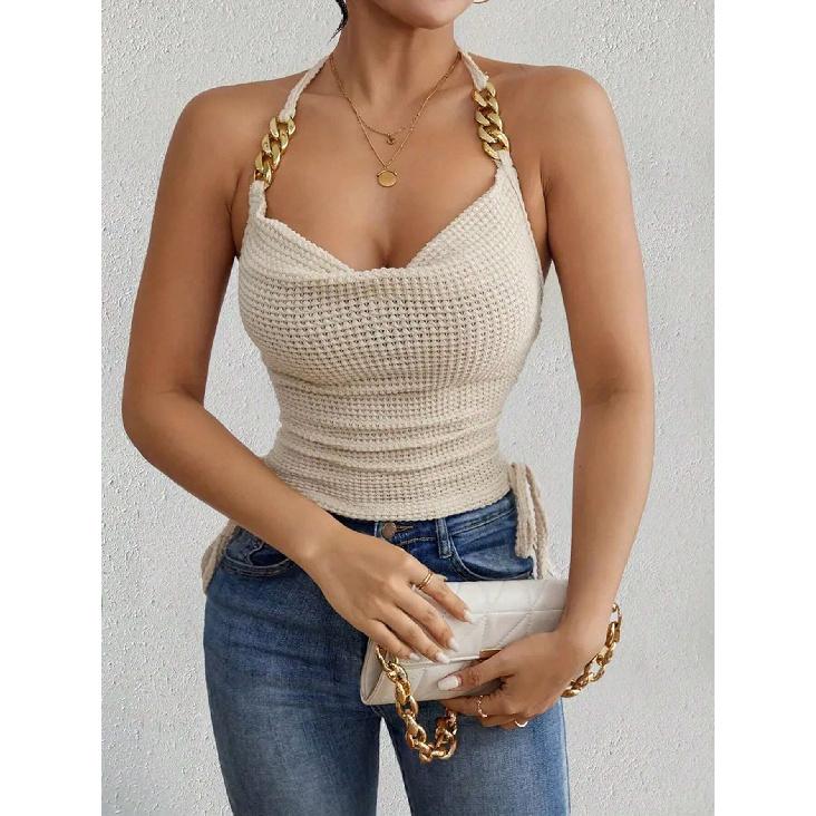 New Summer Casual Temperament Slim Fit Sexy Vest T-Shirt Sleeveless Suspender Versatile Top Strapless Women