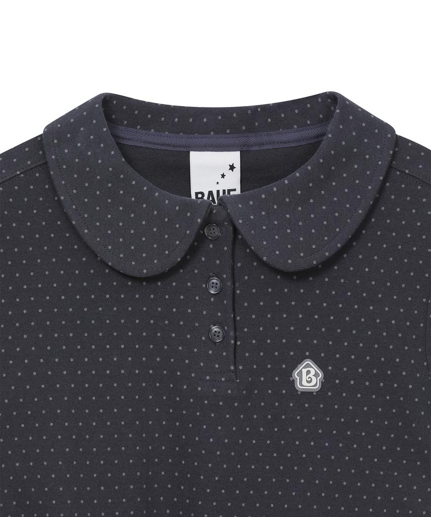 BAUF Round Collar T-Shirt [Dot Charcoal]