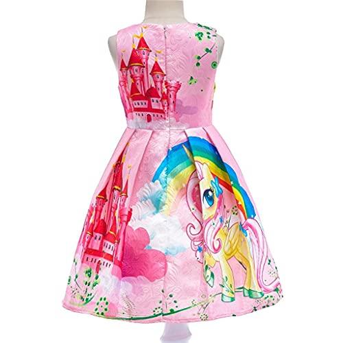 Dressy Daisy Rainbow Unicorn My Little Pony Dress-Up Costume for Birthdays, Parties, Halloween, and Christmas, Ages 4-5, Pink, Includes Hair Hoop