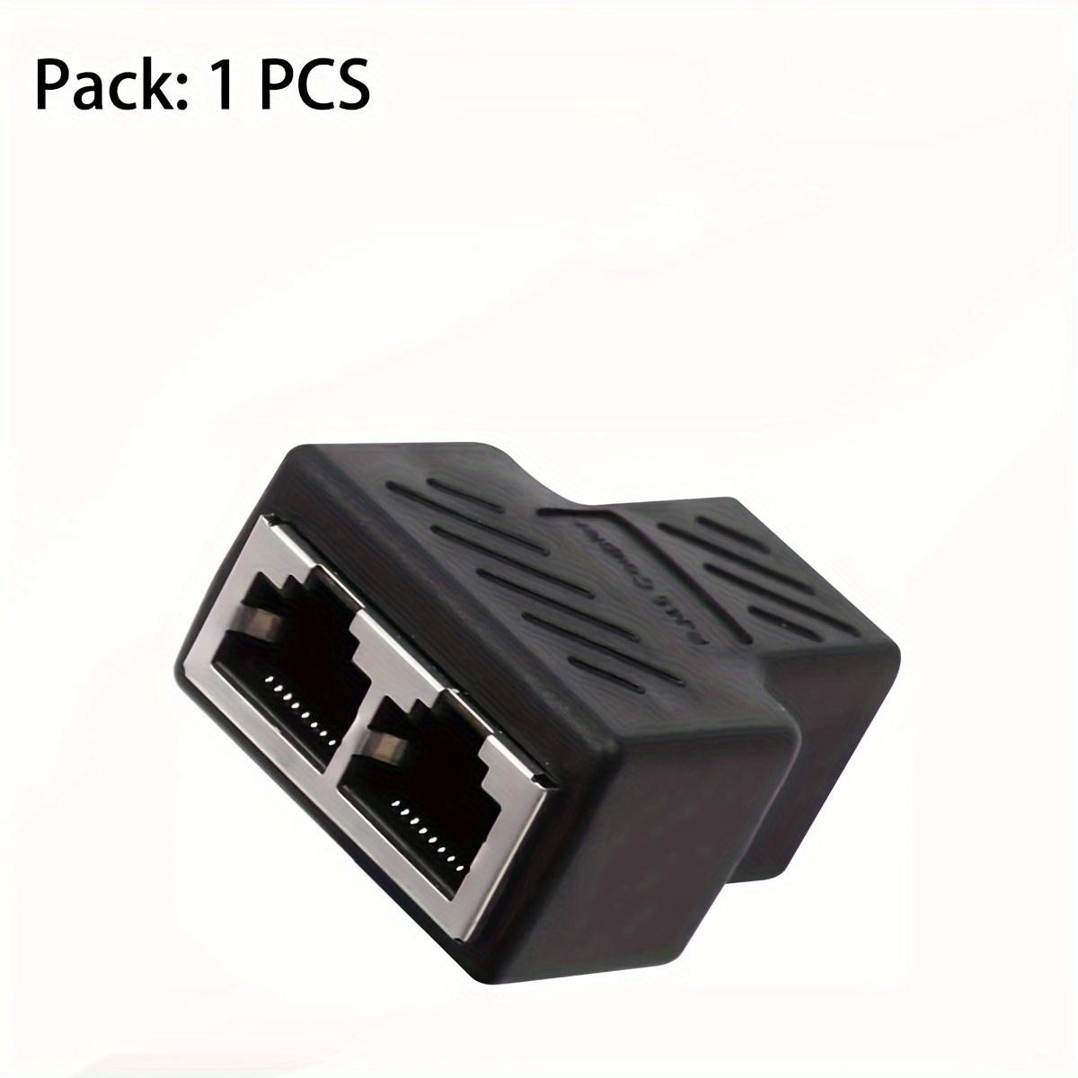 

Splitter Adapter, USB 1 to 2 Network Connector, Dual LAN Ethernet Socket Extension plug Cable suitable for Cat5 Cat5e Cat6 Cat7