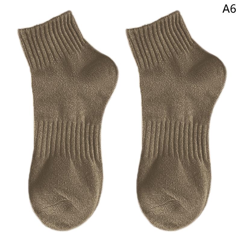 Material Thickened Stockings In Autumn And Winter Pure Cotton Solid Color Sock