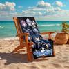 1pc Blue Lock Team Spirit Cartoon Quick Dry Microfiber Bath Towel for Swimming Surfing Camping Unisex Holiday. SJT72015