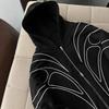 Unisex Straatstijl Trendy Kruisprint Losse Hoodie Vest