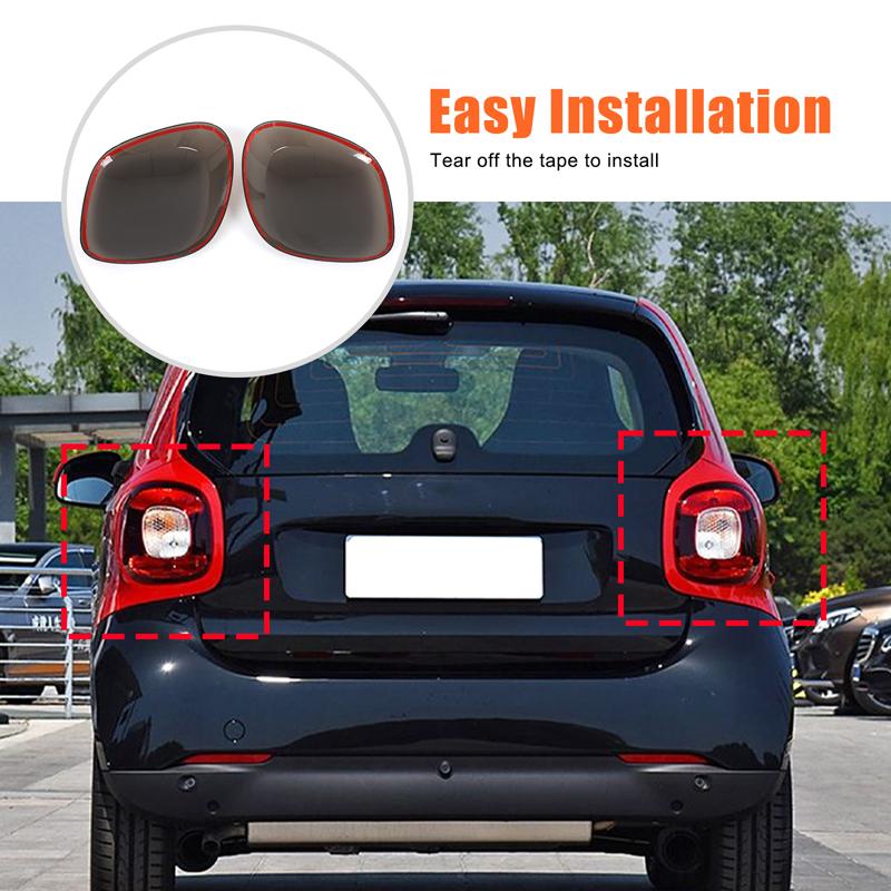 Für Smart Fortwo Forfour W453 2016-2019 Auto Rückleuchten Rückfahrscheinwerfer Rücklichtabdeckung Bremsblinker Abdeckung Zierleisten Zubehör