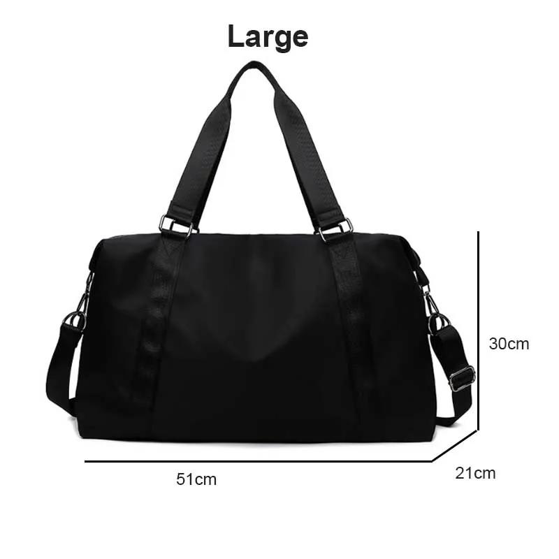 Große Damen-Reisetasche Multifunktionale Sporttasche Handtaschen Nylon Wasserdichte Umhängetasche Damen Nass-Trocken-Taschen Sporttaschen