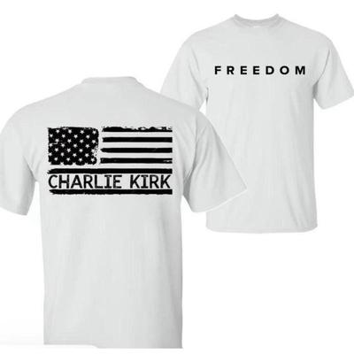 Charlie Kirk T-Shirt - Freedom Classic Baumwollshirt 100% Premium Material Regular Fi