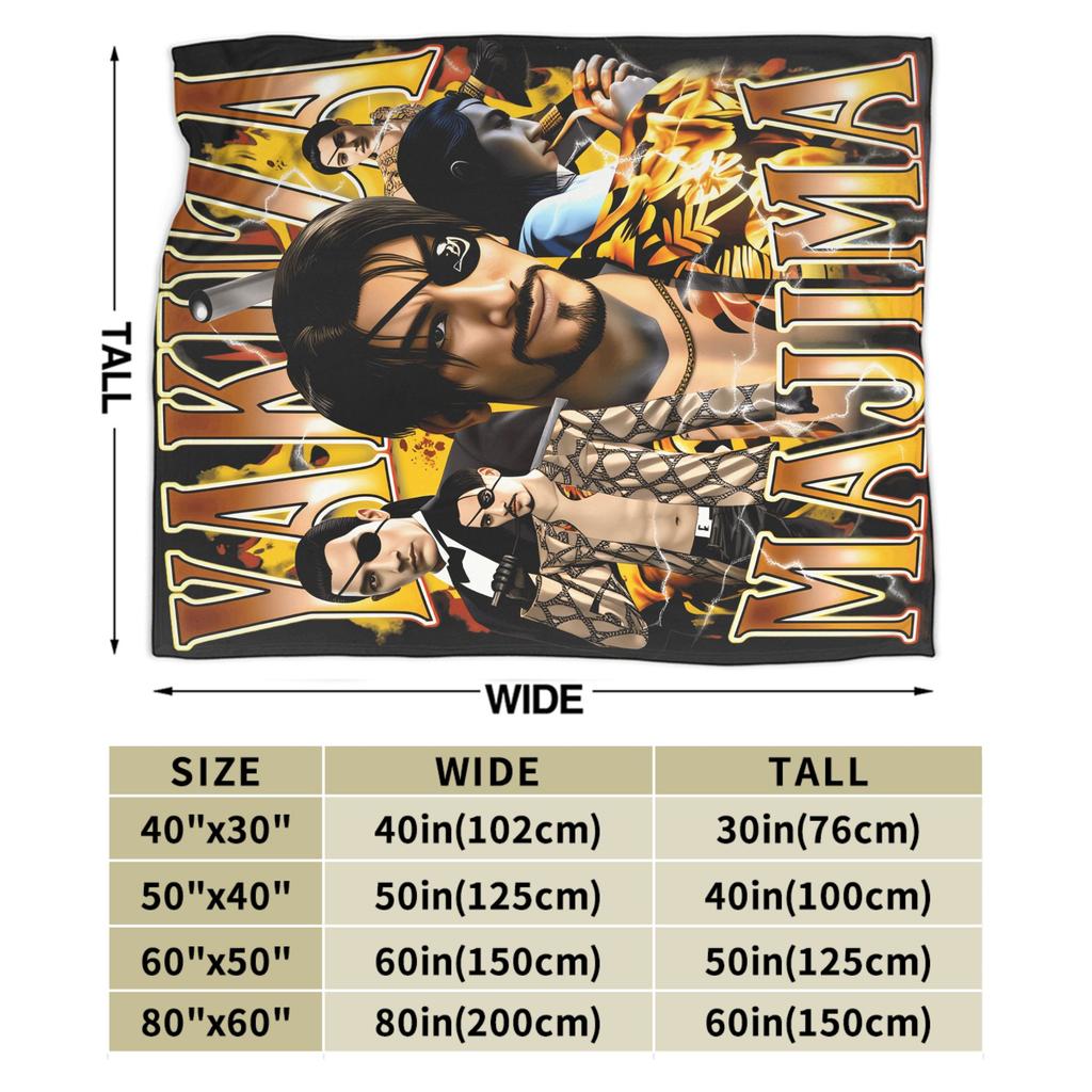 Yakuza Majima Blanket Soft Fluffy Plush Throw Blanket For Girls Boys Couch Bed Flannel Bedspread Bed Cover
