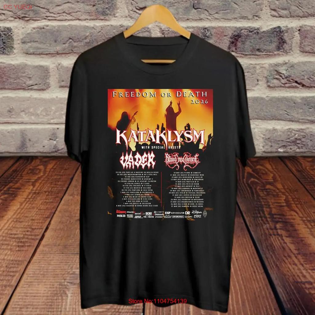 Kataklysm Band Freedom or Death Black Cotton T Shirt Size S 5XL vintage Washed graphic Stylish Slightly Breathable